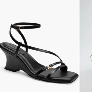 Coach black wedge heels